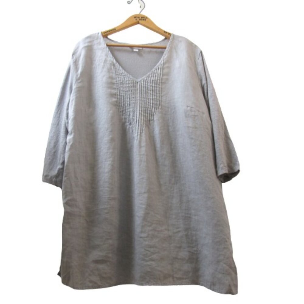 J.Jill Pure Linen Pintuck Tunic Top